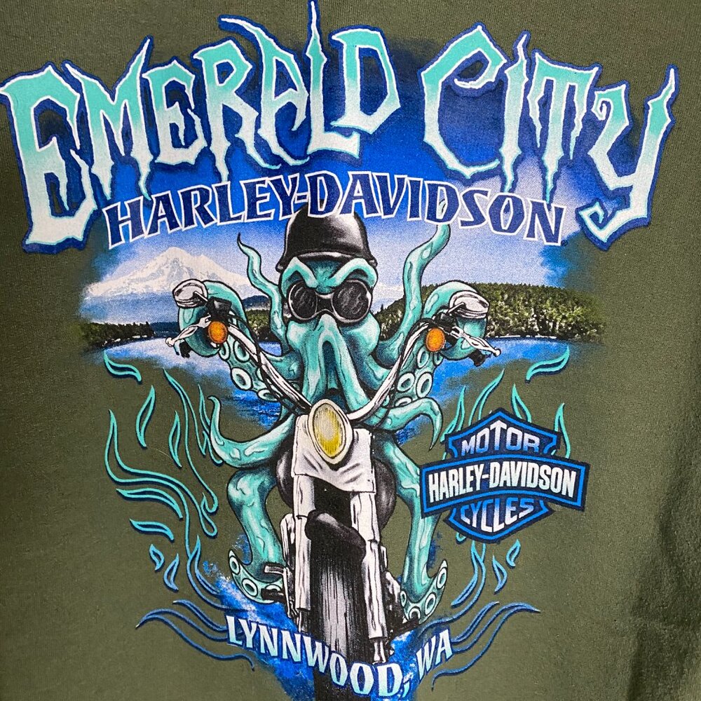 Harley-Davidson XL Hoodie Emerald City HD OD Green